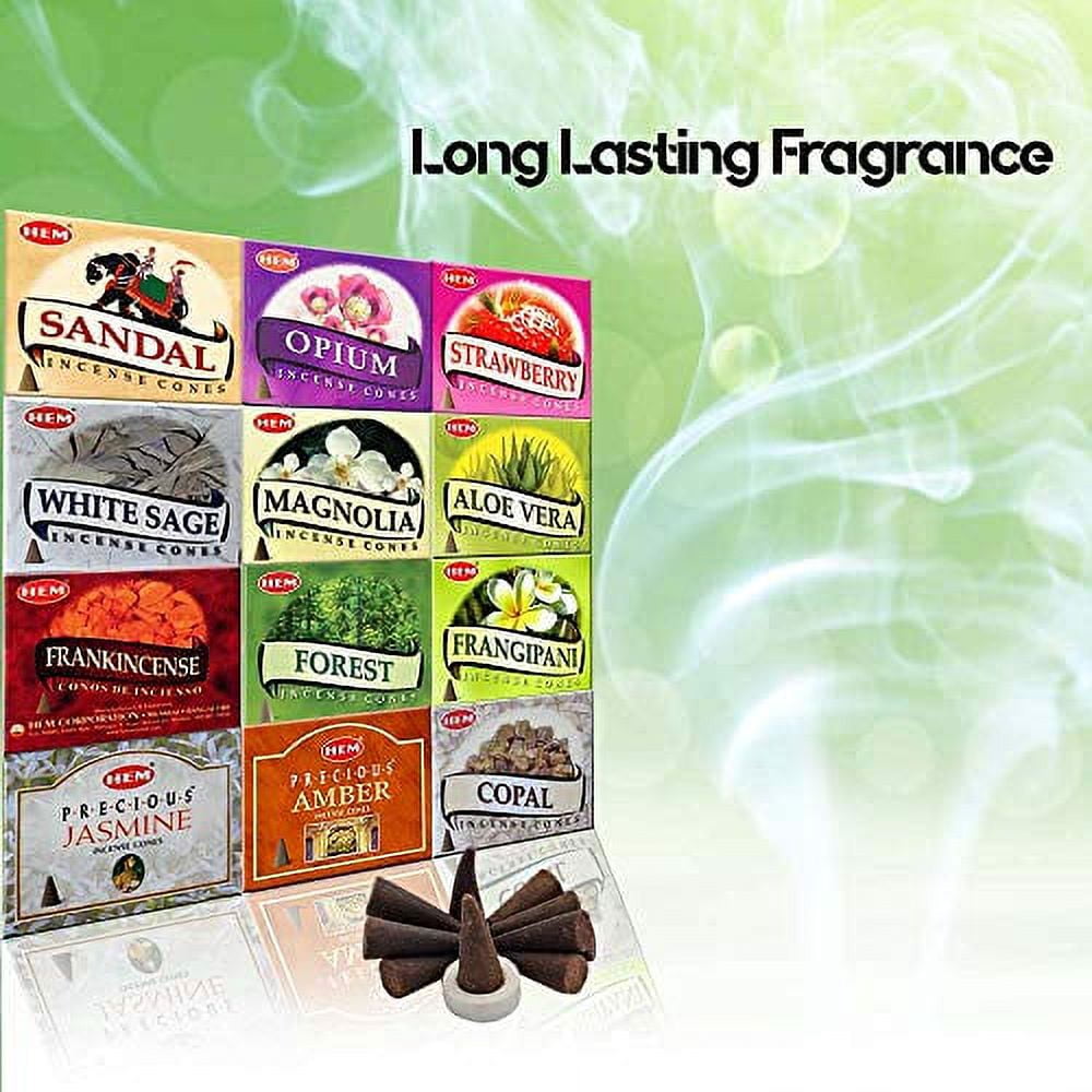 HEM Räucherkegel Set #2 – 12 Schachteln à 10 Kegel (120 Stück), Bestseller-Düfte, Probier-Set Für Räucherfans