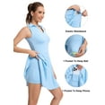 thumbnail image 4 of Hanerdun Womens Tennis Dress with Shorts & Pockets Sleeveless Athletic Golf Dress Activewear Blue S, 4 of 8