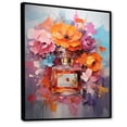 thumbnail image 2 of Designart "Perfume Multicolored composition II" Floral Floater Framed Canvas Print, 2 of 7