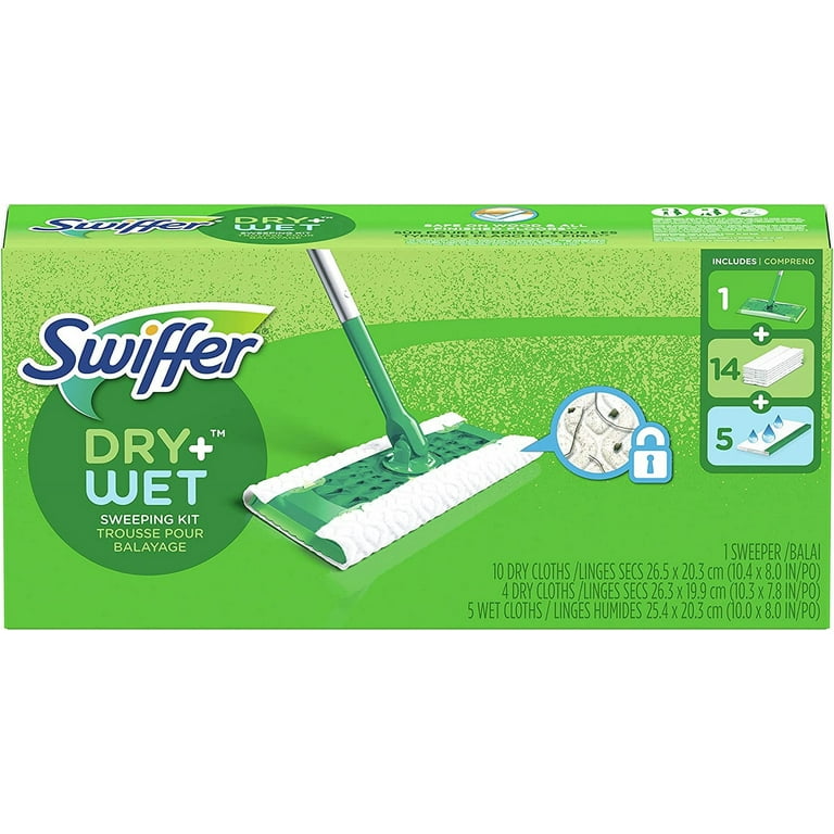 Swiffer Sweeper 2-in-1 Dry + Wet Floor Mopping And Sweeping Kit 1