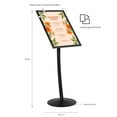 thumbnail image 2 of M&T Displays Simplistic Curved Menu Board 18x24 inch Black Pedestal Sign Holder Floor Standing Aluminum Front Loading Easy Open Poster Advertisement Sign Holder for Restaurant Cafe Hotel, 2 of 8