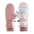 thumbnail image 3 of Lilgiuy Ski Gloves for Mens Women Winter Fashion Waterproof Touchscreen Snowboard Gloves Snow Cold Weather Keep Warm Mittens Gift for Family and Friends Pink, 3 of 4