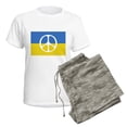 thumbnail image 5 of CafePress - Pray For Peace In Ukraine Pajamas - Women's Short Sleeve Print T-Shirt and Pants Light Cotton Pajama Set, 5 of 7