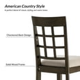 thumbnail image 2 of Classic American Farmhouse Walnut Dining Chairs Set of 6 ,Ergonomic Support & Plush Cushioned Seats for Kitchen, Dining Room, and Breakfast Nook, 2 of 6