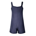 thumbnail image 5 of AWdenio Women's Jumpsuits, Rompers & Overalls , Womens Fashion Summer Solid Casual Sleeveless Suspender Short Jumpsuit, 5 of 7