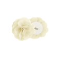 thumbnail image 3 of Madison Park Rosette Faux Linen Fabric Floral Cuff Tab Top Window Panel in Cream, 3 of 9