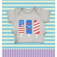 thumbnail image 2 of Shop4Ever Patriotic Popsicles Ice Cream 4th of July Baby's Bodysuit Infant Cotton Romper 24 Months Heather Grey, 2 of 5