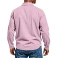 thumbnail image 4 of QHRMKOG Polo Shirts for Men Athletic Quick Dry Full-Length Sleeve Collared Golf Shirt Casual Relaxed Fit Button Shirt Lightweight Tops Pink S, 4 of 8