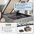 thumbnail image 6 of Allewie Full Size Lift Up Platform Storage Bed Frame with Button Tufted Wingback Headboard, Light Grey, 6 of 12