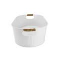 thumbnail image 4 of Better Homes & Gardens- White Medium Oval Galvanized Tub, 20.27 IN L x 11.22 IN W, 4 of 5