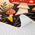 thumbnail image 5 of Homewish Lovely Botanical Mushrooms Quilt Full,Moon Stars Butterfly Full Bedspread Sets,Black Orange,Black Reversible,3 Pieces, 5 of 7