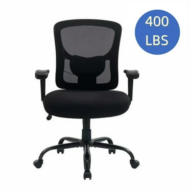 Bigroof Mesh Office Chair, Ergonomic Computer Chair with Flip-up Arms and Lumbar Support, Height Adjustable Home Office Desk Chairs, Black
