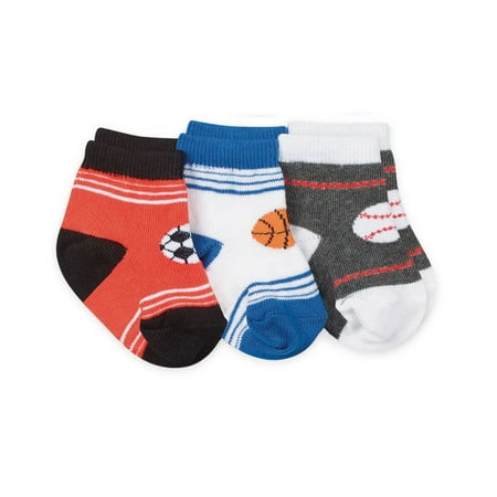 

Jefferies Socks Baby Boys Sports Soccer Basketball Baseball Crew Ankle Socks 3 Pair Pack