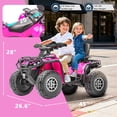 thumbnail image 4 of KerryYoo SAT5 24V Kids ATV, Licensed Can-am 4 Wheeler for Kids, Kerry Yoo Children Electric Car, 2 Seats, Parental Handle, Suspension, Safety Belt, Music-Pink, 4 of 7