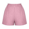 thumbnail image 5 of Gym Shorts Women New Women’s Elastic Waist Shorts Loose Fits Comfy Casual Bottoms Summer Beach Vacation Shorts with Pockets Pinks M, 5 of 7