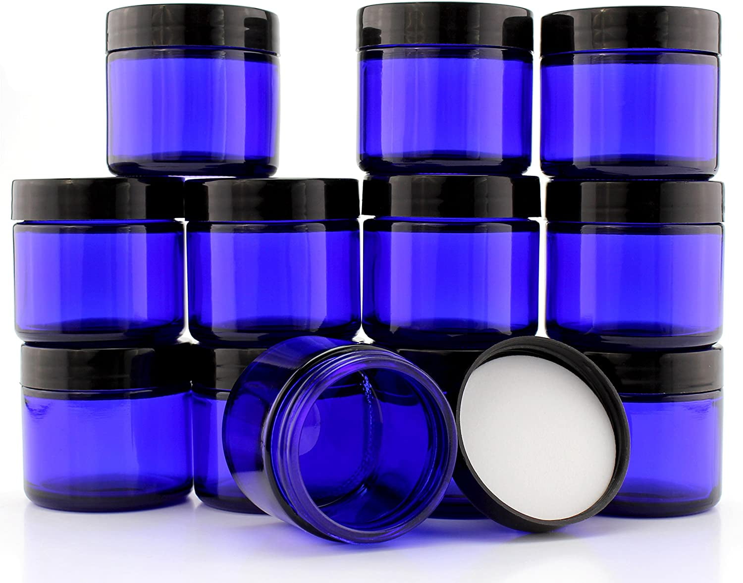 300g/300ml (10oz) High Quality Light Sensitive Jars – Cobalt Blue with  Black Lids - Beauticom, Inc.