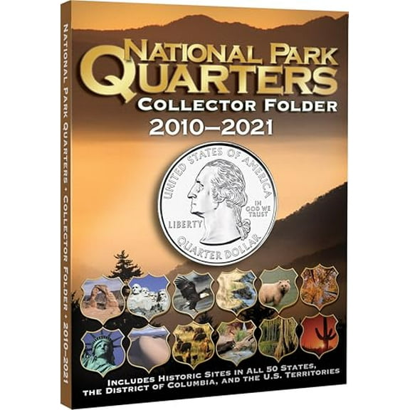 Pre-Owned Official Whitman Coin Folder - National Park Quarters: 2010-2021 (Single Mint), 9780794828837, 0794828833, Hardcover,