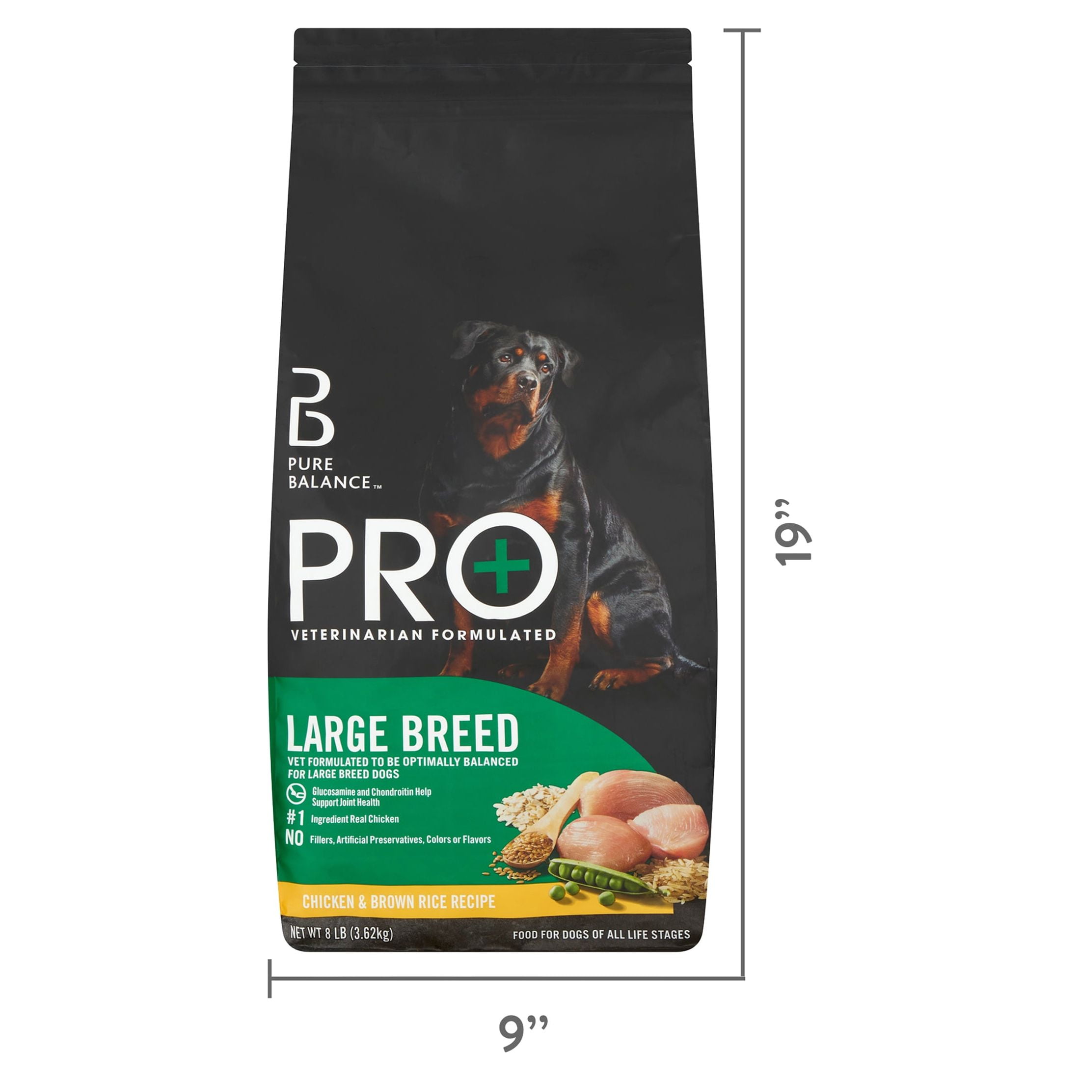 Pure Balance Pro Large Breed Chicken Brown Rice Recipe Dry Dog Food 8 lbs Walmart