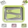 thumbnail image 1 of Myfroroll Ice Cream, Froroll Ice Cream, Instant Ice Creams Roller Maker, Easy Clean-Up, Homemade Diy For Gelato, With Stainless Cold Plate & 2 Spatulas (Green,1pcs), 1 of 9