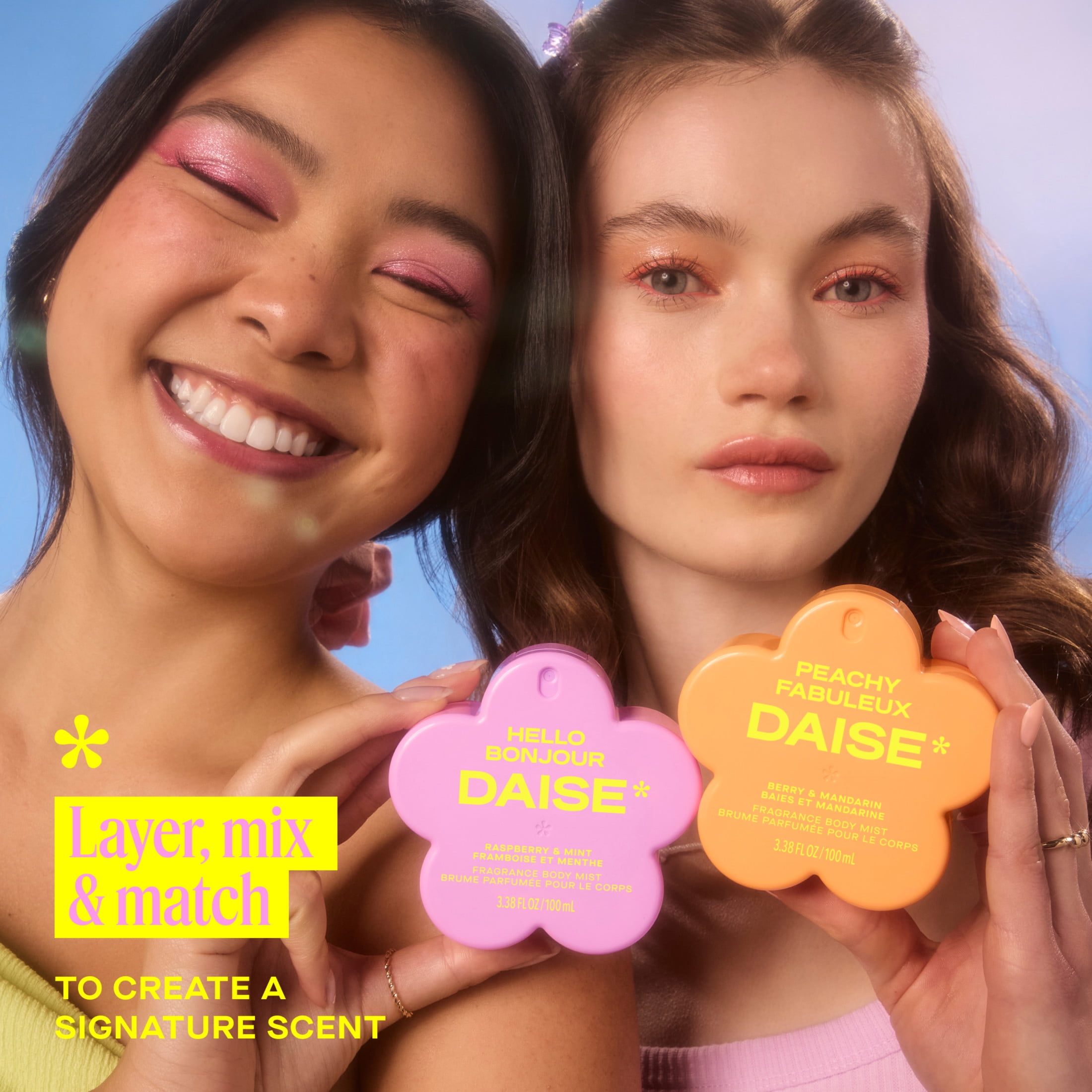 DAISE Hello Daise Fragrance Body Mist in Raspberry & Mint, 3.3 fl oz/100 mL, body mist, spritz, spray