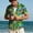 Green#33, variant on Hawaiian Shirt for Men Oversized Lapel Button Down Tropical Floral Printed Short Sleeve T Shirt Summer Casual Loose Regular Fits Holiday Beach Vacation Shirts