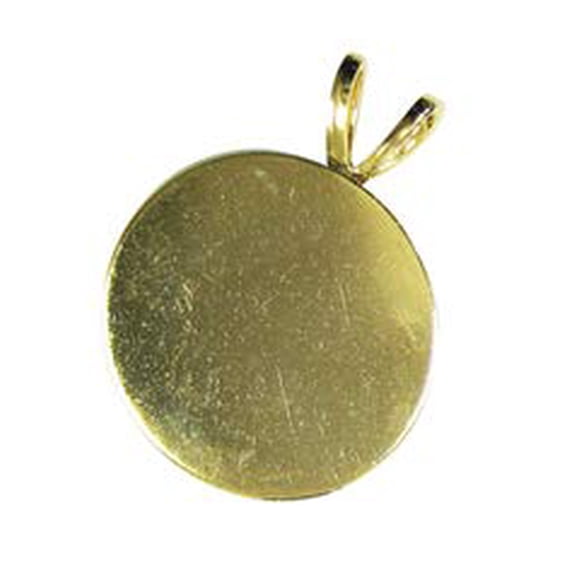 Fuseworks Gold Round Pendant Plate, 4-Pack