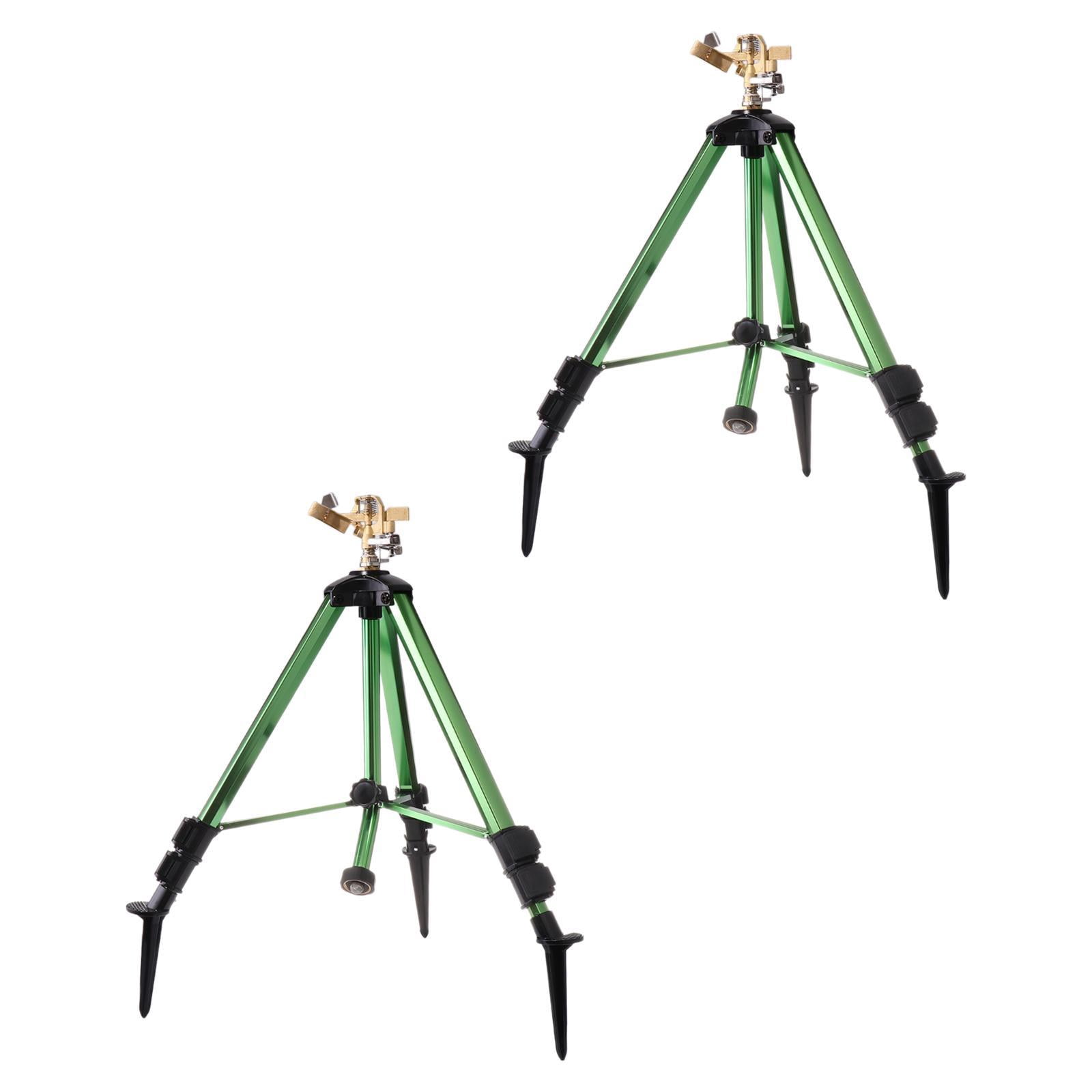 oshhnii 2 Pieces Impact Sprinkler Head on Tripod Base Tripod Sprinkler for Yard Lawn