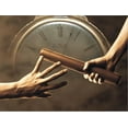 thumbnail image 2 of Close Up of Two Runners Hands Passing the Baton in Relay Race in Front of Old European Clock Face, Stretched Canvas Wall Art Sold by ArtCom, 2 of 5