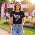 thumbnail image 7 of Women Breast Cancer Shirt Pink Ribbon Tees Short Sleeve Crewneck Tops Breast Cancer Awareness Tshirt Soft Breast Cancer Support Pink Ribbon Clothes, 7 of 7