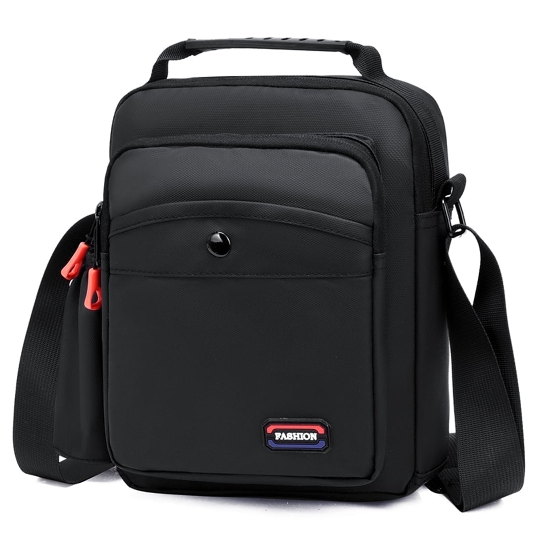 Crossbody Bags for Men Women Teens Messenger Bag Waterproof Oxford Nylon Crossbody Sling Bag Black