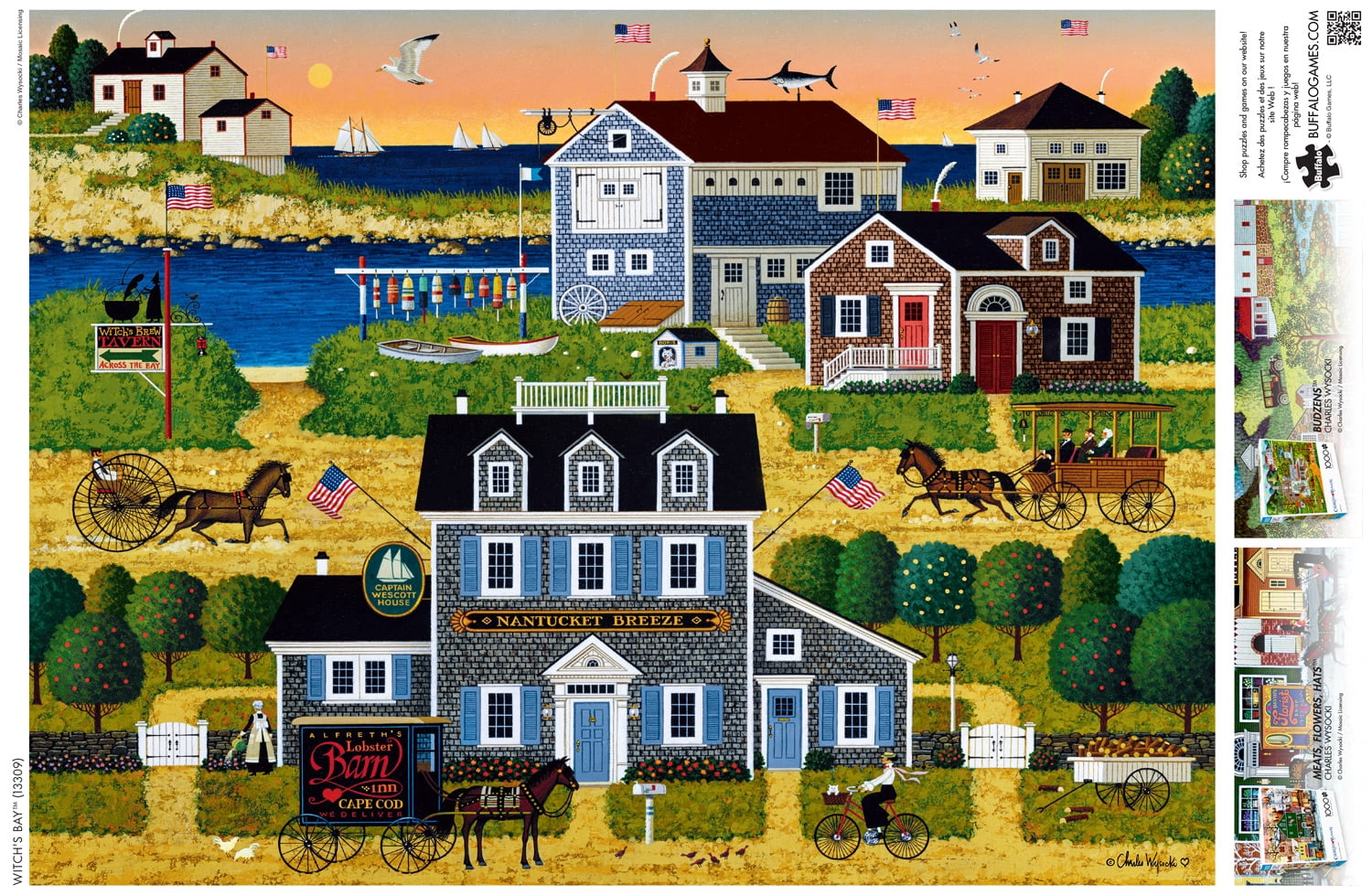 Buffalo Games 1000-Piece Charles Wysocki Witch's Bay Interlocking Jigsaw Puzzle