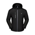 thumbnail image 2 of Little Donkey Andy Men's Softshell Jacket with Removable Hood, Fleece Lined and Water Repellent Black Size S, 2 of 7