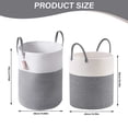 thumbnail image 2 of Laundry Basket,Laundry Basket Laundry Basket Storage Basket Dirty Laundry Basket Cotton Rope Folding Dirty Clothes Basket Storage Basket Laundry Basket Large Woven Cotton Rope Storage Basket, 2 of 8