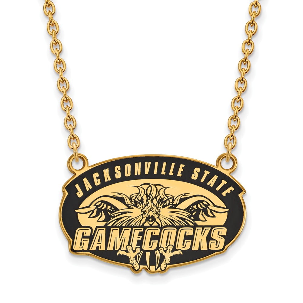 Gold-Plated Sterling Silver Jacksonville State University Large LogoArt Pendant