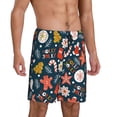 thumbnail image 2 of Logiee Holiday Christmas Cookies Print Men's Pajama Shorts with Drawstring & Pockets,Sleep Shorts for Men,Sleepwear Bottoms,Elastic Waistband Loungewear-XX-Large, 2 of 6
