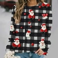 thumbnail image 4 of Yteetum Women's Oversized Christmas Sweatshirts Crewneck Xmas Graphic Pullover Hoodless Sweatshirts Top Womens Casual Christmas Print Loose Long Sleeve Round Neck Sweatshirt Fall Clothes Clothes, 4 of 8