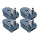 thumbnail image 1 of ColoMX Enchufe eléctrico de 4 Uds., práctico enchufe de 2 clavijas, cable de extensión de repuesto (enchufe estadounidense), 1 of 8