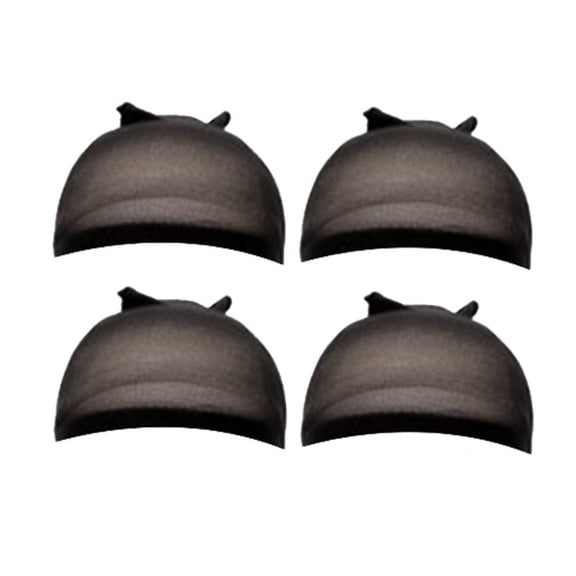 HD Wig Cap Stocking Transparent Thin Nylon Multifunctional Convenient Covers,Black 4 Pcs