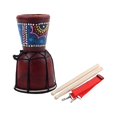 thumbnail image 3 of 4 Inch Professional African Djembe Drum World Hand Drums Traditional Folk World Portable Musical Instruments Kids Learners Gifts Random Pattern, 3 of 9