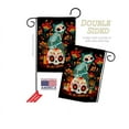 thumbnail image 2 of Breeze Decor Suger Skull Gato Fall Time Day of Dead Halloween Cat Flag Garden Flag 13" X 18.5" Double Sided-Thick Fabric Made in USA, 2 of 2