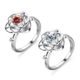 thumbnail image 3 of Moissanite Diamond Rings for Women 0.5ct Round Cut Sterling Silver Rings Anniversary Engagement Bridal Promise Rings with Certificate, 3 of 8