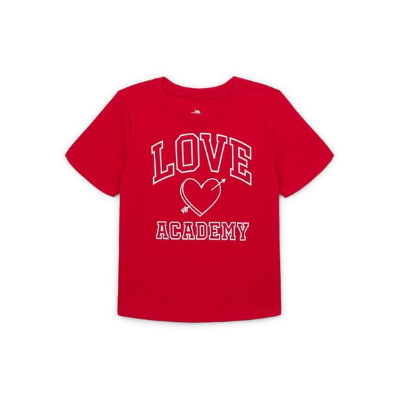 Way To Celebrate Toddler Girl Valentine's Day Short Sleeve Graphic T-Shirt, Sizes 12M-5T