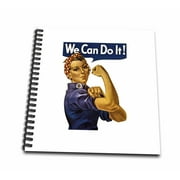 3dRose Vintage Rosie the Riveter WWII American Feminist Icon We Can Do It - Mini Notepad, 4 by 4-inch