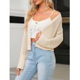 thumbnail image 6 of Sherrylily Summer Women Cropped Sweaters Kimonos Boho Lightweight Open Front Knit Cardigan, 6 of 7