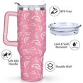 thumbnail image 3 of 40oz Cute Watermelon Pattern Stainless Steel Flip Straw Tumbler Spill Proof Travel Cup Double Wall Vacuum Insulated Coffee Mug with Top Handle, 3 of 6