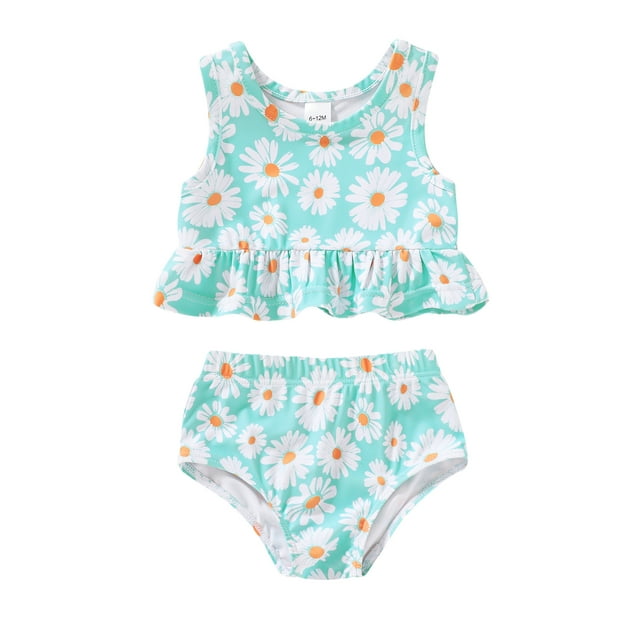 Younger Tree Toddler Baby Girls 2PCS Swimsuit Infant Summer Sleeveless ...