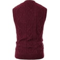 thumbnail image 2 of Gilet pour Homme Sans Manches à Col en V en Tricot Torsadé, 2 of 7