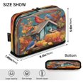 thumbnail image 3 of Standing Pencil Case with Base Large Capacity Stationery Pouch Pen Bag with Zipper for Women Men Birdhouse and Colorful Birds, 3 of 7