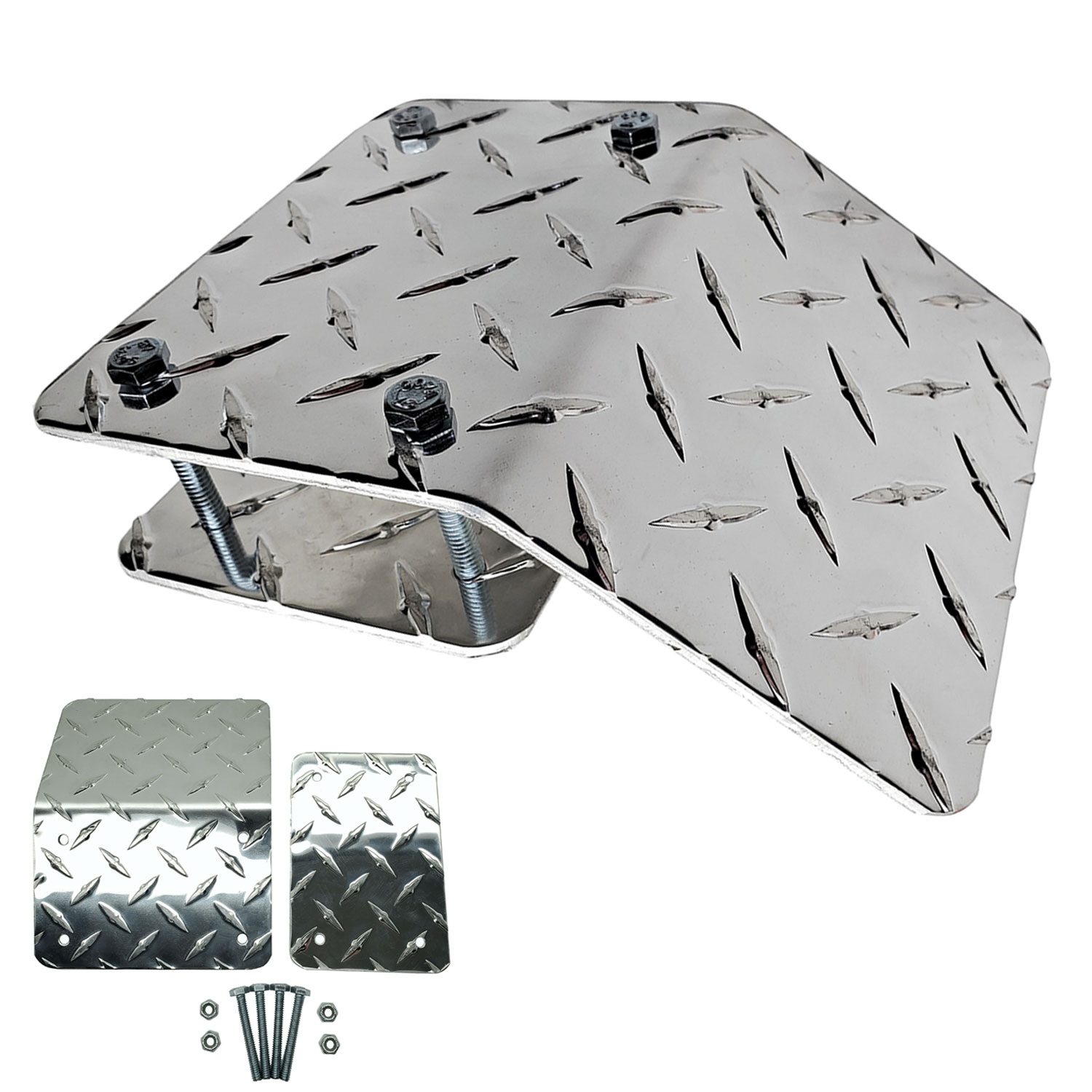 Ramp End HeavyDuty Diamond Plate for ATV, Motorcycles & Lawnmowers