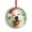 Pattern-2, variant on Happy Beagle Dog Rolling in The Snow Ornament Unique Gift Idea Winter Christmas Snowflake Christmas Ornament Round Glass